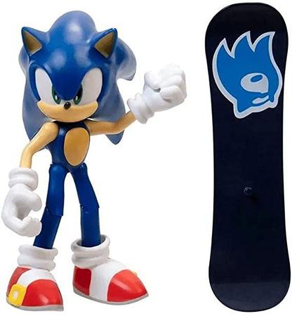 Bonecos Sonic The Hedgehog F00662 - Sonic com Prancha de Snowboard