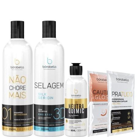 Borabella Shampoo + Selagem 2x350ml + NeutraQuimic 90ml Imagem de Borabella Shampoo + Selagem 2x350ml + NeutraQuimic 90ml