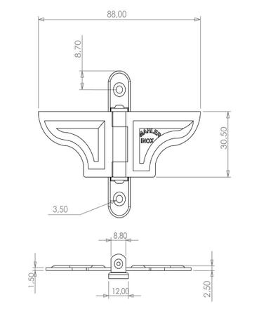 Imagem de Borboleta para janela guilhotina mahler aço inox 304