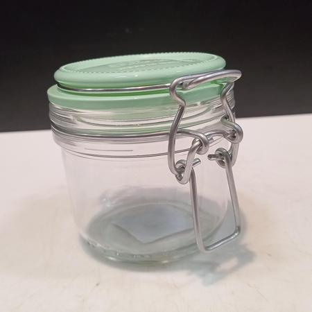 BORMIOLI ROCCO FIDO POTE HERMÉTICO 8x8x8cm 200ml VIDRO TRANSP TAMPA VERDE Imagem de BORMIOLI ROCCO FIDO POTE HERMÉTICO 8x8x8cm 200ml VIDRO TRANSP TAMPA VERDE