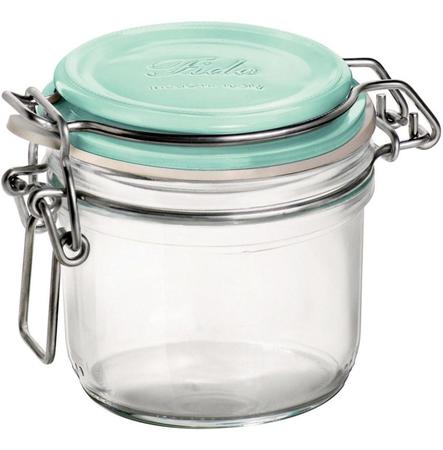 BORMIOLI ROCCO FIDO POTE HERMÉTICO 8x8x8cm 200ml VIDRO TRANSP TAMPA VERDE Imagem de BORMIOLI ROCCO FIDO POTE HERMÉTICO 8x8x8cm 200ml VIDRO TRANSP TAMPA VERDE