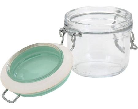 BORMIOLI ROCCO FIDO POTE HERMÉTICO 8x8x8cm 200ml VIDRO TRANSP TAMPA VERDE Imagem de BORMIOLI ROCCO FIDO POTE HERMÉTICO 8x8x8cm 200ml VIDRO TRANSP TAMPA VERDE