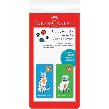 Imagem de Borracha Colorida PETS Verde Eazul - FABER-CASTELL