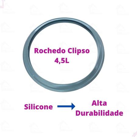 Imagem de Borracha De Silicone Panela De Pressão Rochedo Clipso 4,5 Litros