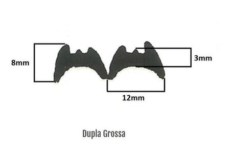 Imagem de Borracha Guarnição Alumínio Vidro Dupla Grossa Rolo 50metros