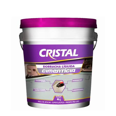 Imagem de Borracha Liquida Cimenticia Impermeabilizante Cristal 4KG Cinza