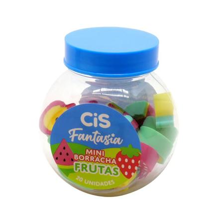 Imagem de Borracha Mini Escolar Coleção Fantasia Potinho - Cis  Fofo  Divertido  Dreams  Frutas  Candy  Animais