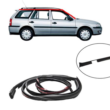 Imagem de Borracha Pingadeira e Friso Teto Parati G2 Bola 4 Portas Com Bagageiro Lado Esquerdo Motorista