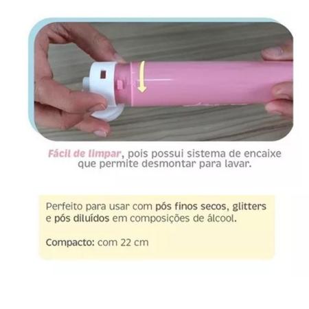 Imagem de Borrifador Pulverizador de Glitter e Pó para Decorar Bolos Rosa Shine BlueStar