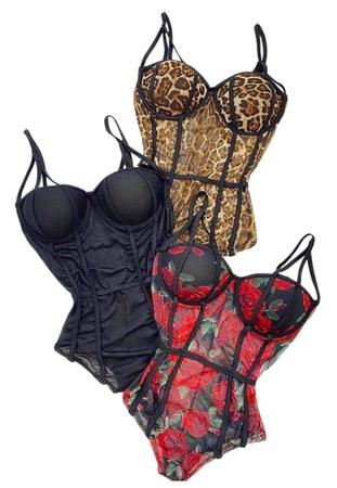 Bory Instagram Feminino Com Bojo Body Cavado Bore Estampado Lindo