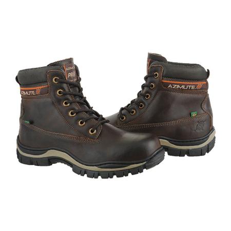 Imagem de Bota Adventure Trekking Couro Legítimo Azimute - 911 - Caqui