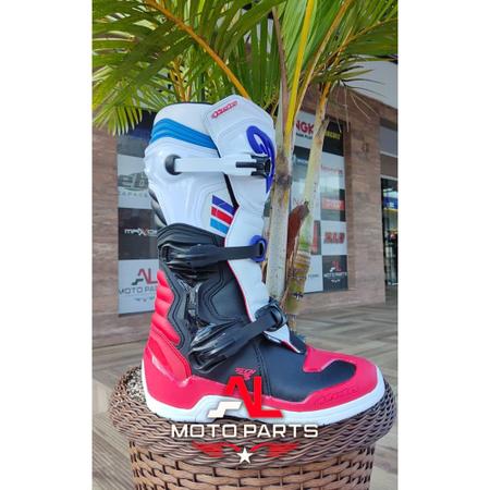 Imagem de Bota Alpinestars Tech 3 Branco Vermelho Azul