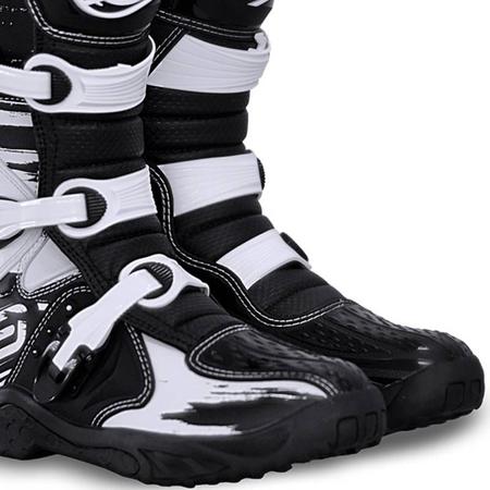 Bota ASW Fusion Strokes Preto Branco Bota Feminina Magazine Luiza