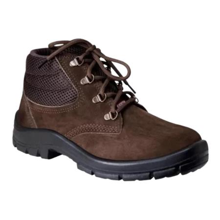 Imagem de Bota Botina De Segurança Nobuck De Amarrar Masculina Bico Pvc Epi com Ca