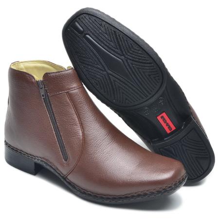 Imagem de Bota Botina Masculina Casual Silva&Silva 046Q Couro Marrom