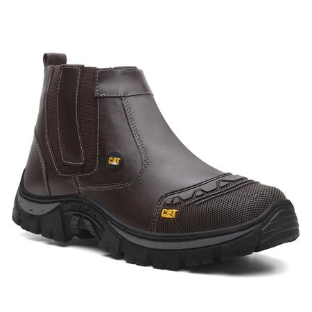 Bota Masculina Botina Caterpillar Cano Curto Palmilha Gel P.U