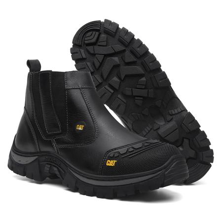 Imagem de Bota Botina Masculino Adventure Couro Legítimo Palmilha PU Anatômica Gel S10