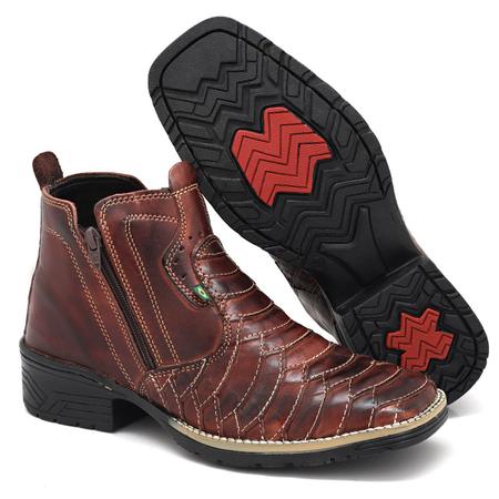 Bota escamada cheap bico quadrado