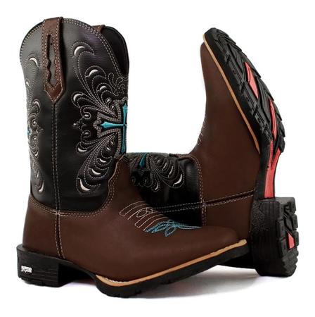 Bota texana deals feminina cano alto