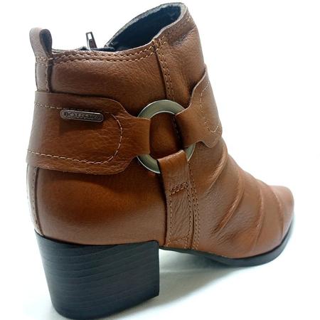 Bota Bottero cano curto em couro 2023 Bota Feminina Magazine Luiza