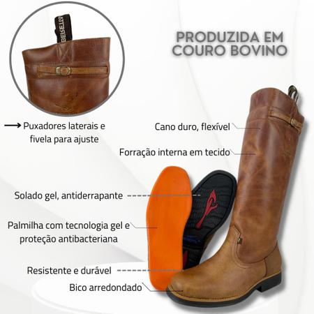 Bota Campeira Ga cha Beretta Masculina Crioula 13 F ssil Mostarda