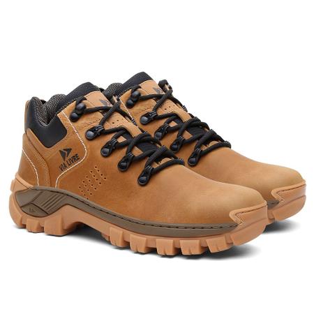 Coturno de Couro Masculino Adventure Bota Masculina Couro Montana