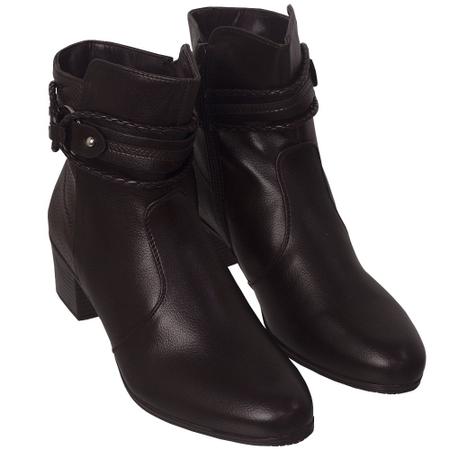 Imagem de Bota Cano Curto Feminina Mooncity  Marrom - 72073