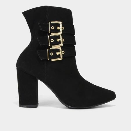 Bota cano curto salto grosso camurça cheap