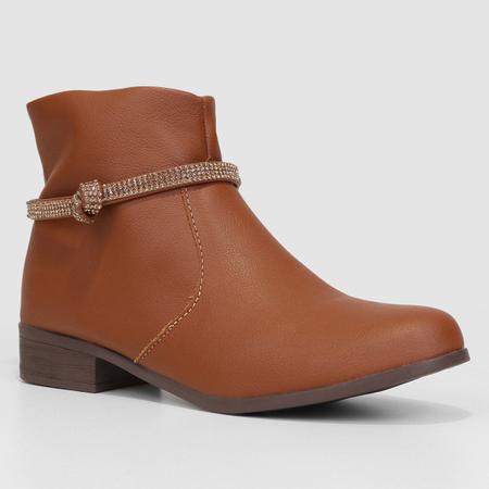 Bota cano cheap curto brilho