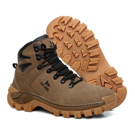 Bota Caterpillar Masculina Coturno Adventure Couro Cano Médio em