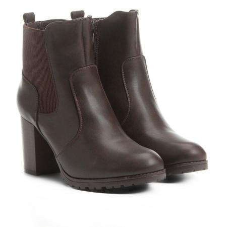 Bota cano curto mooncity tratorada store com elástico lateral feminina