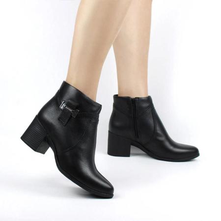Bota cano curto salto baixo feminino bottero Imagem de Bota cano curto salto baixo feminino bottero