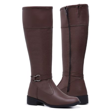 Bota Cano Longo Feminina Blogueira Resistente e Confortável NL164 - New Lopes Imagem de Bota Cano Longo Feminina Blogueira Resistente e Confortável NL164