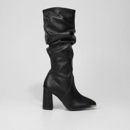 Bota Cano Longo Vizzano Slouch Bico Quadrado Feminina Bota