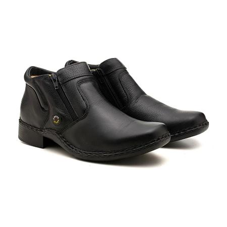 Bota Cano M dio de Couro Masculina Social Qualidade Confort USE