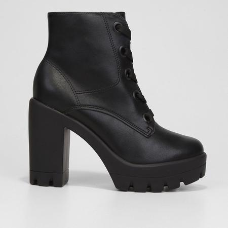 Bota coturno via marte tratorada lisa salto alto feminina discount