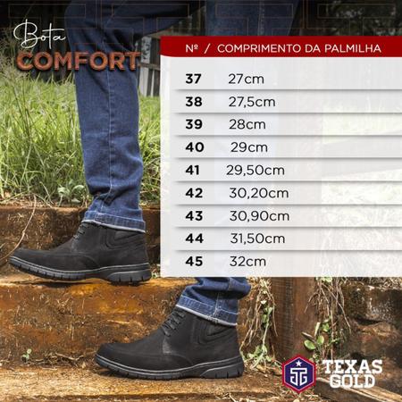 Imagem de Bota Casual Confort Gel em Couro Masculino Texas Gold Café acompanha Relógio e Carteira