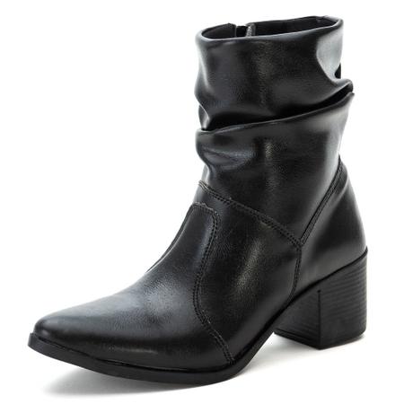 Bota cano hot sale curto enrugada