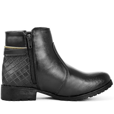 Imagem de Bota Casual Feminina Ankle Boot SapatoFran Cano Curto com Zíper