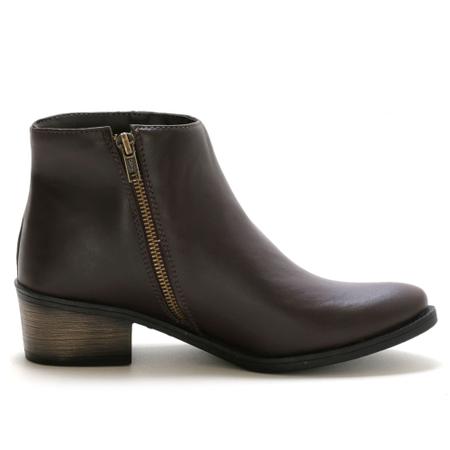 Imagem de Bota Casual Feminino Barato Botina Zíper Confortável Leve E Macia Ref6704