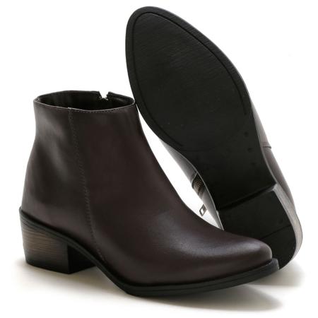 Imagem de Bota Casual Feminino Barato Botina Zíper Confortável Leve E Macia Ref6704