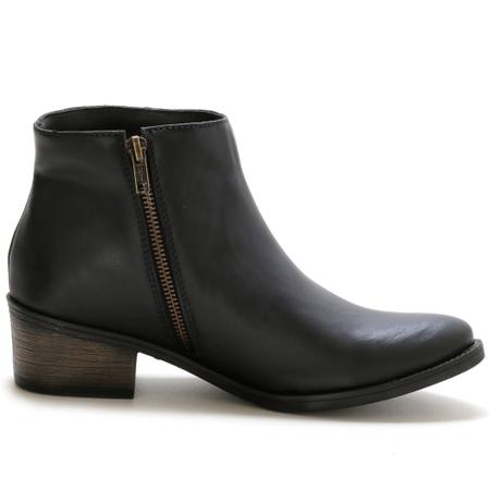 Imagem de Bota Casual Feminino Barato Botina Zíper Confortável Leve E Macia Ref6704