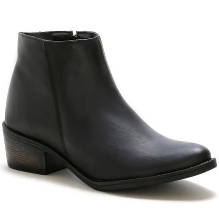 Imagem de Bota Casual Feminino Barato Botina Zíper Confortável Leve E Macia Ref6704