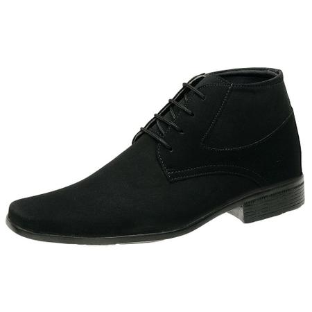 Imagem de Bota Casual Masculina Cano Curto Confortável Salto Baixo De Amarrar + Cinto + Carteira