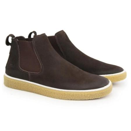 Imagem de Bota Casual Masculina Couro Cano Curto Confortável