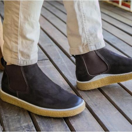 Imagem de Bota Casual Masculina Couro Cano Curto Confortável