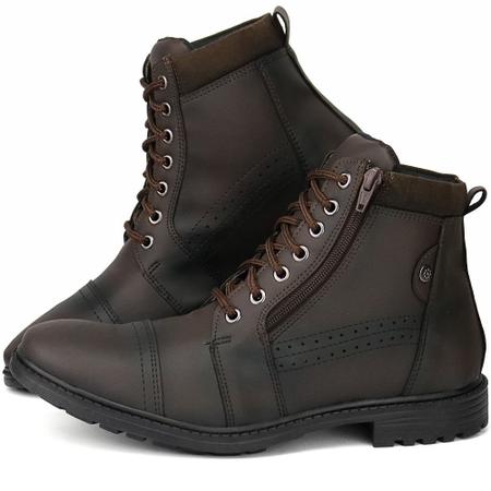 Imagem de Bota Casual Masculino Cano Médio Combo Com Relógio Sapatofran