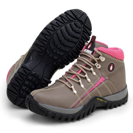 Imagem de Bota Coturno Adventure Feminina Feminino Confortável Resistente Para Trilha Escalada Viagens