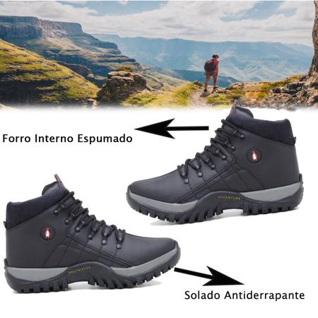 Bota Coturno Adventure Americano Masculino - Preto