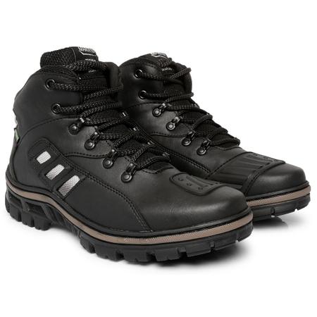 Imagem de Bota Coturno Adventure Masculino Motociclista Trilha Cadarço Sola Tratorada Leve Estilo Conforto